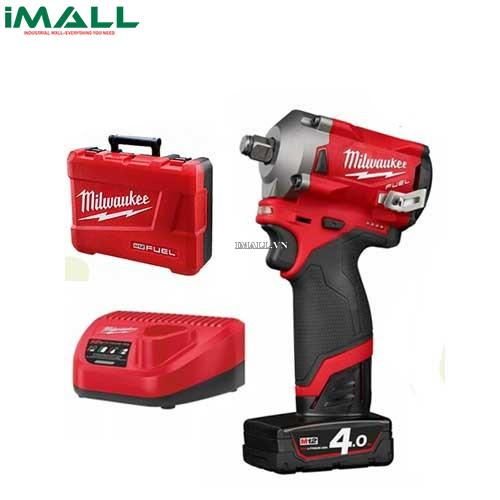 Máy vặn ốc bu long pin Milwaukee Stubby M12 FIWF12-401C (SET 1x4Ah/12V)
