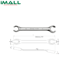 Cờ lê 2 đầu miệng loe mở đai ốc Yato YT-0140 (22x24mm)