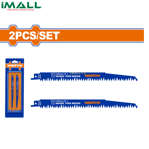 Bộ 2 lưỡi cưa kiếm (cưa gỗ) 240mm(9.5") Wadfow WJT1531L