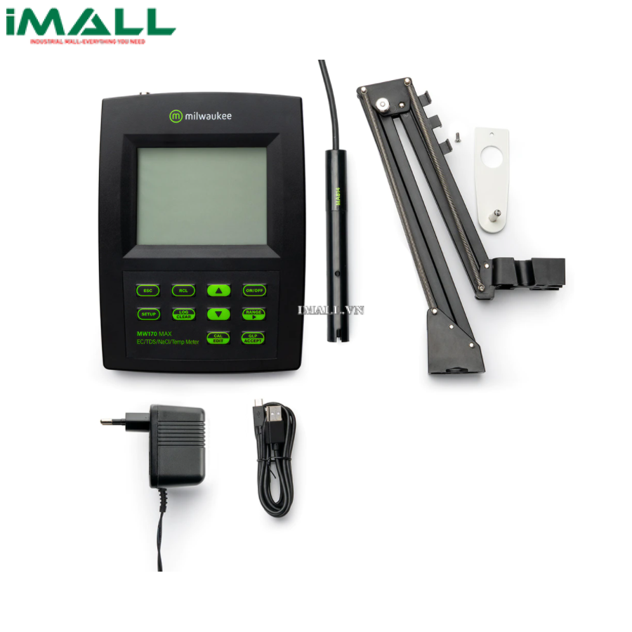 Máy đo EC/TDS/mặn/nhiệt độ để bàn MILWAUKEE MW170 (MAX) (0~29.99 uS/cm; 0~14.99 mg/L; 0~400%; -20~120°C)