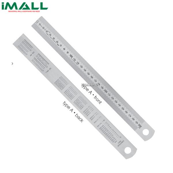 Thước lá inox có bảng đổi đơn vị ở mặt lưng VOGEL 1055050050 (500mm)