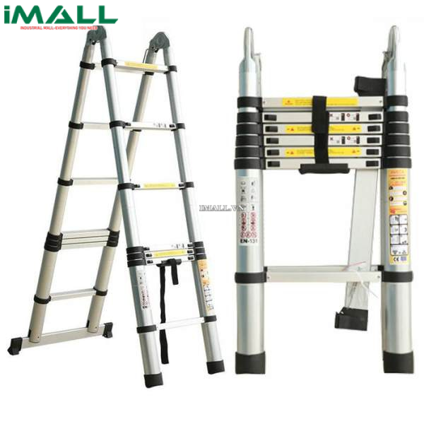Thang Nhôm Rút Chữ A Có Bánh Xe NIKITA NKT-AID44 (2.2m/4.4m)