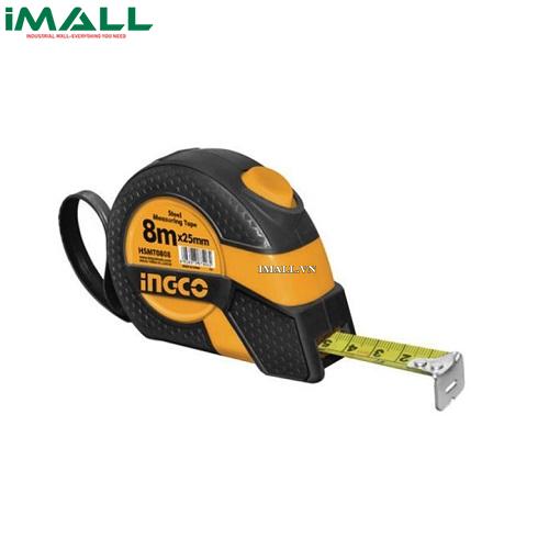 Thước cuộn thép nền vàng (8m x 25mm) INGCO HSMT0808