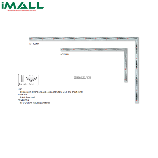 Thước vuông NIIGATA SEIKI MT-60KD (600x300 mm)
