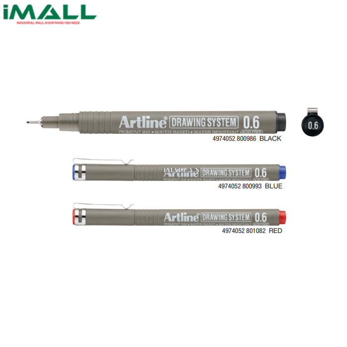 Bút lông kim màu đen Artline Drawing System EK-236N (0.6mm)