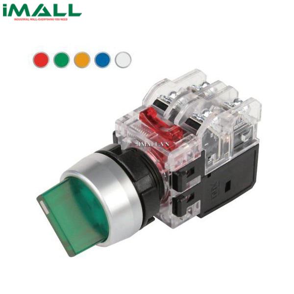 Công tắc 2 vị trí tự giữ Hanyoung nux MRT-R2A1A3G (22mm đèn Xanh lá 380V)