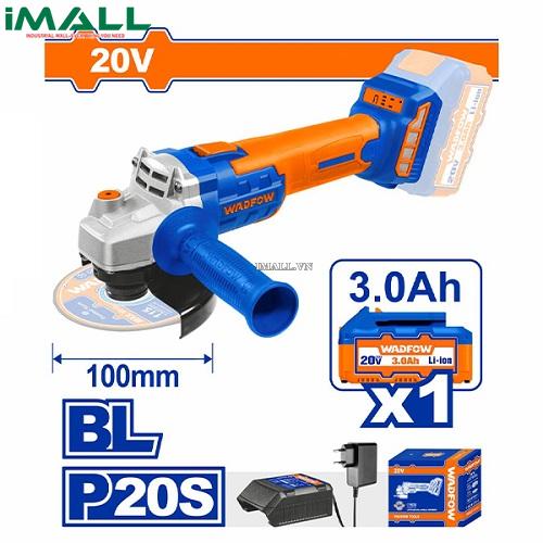 Máy mài góc dùng pin Lithium-ion 20V (không chổi than) Wadfow WLAPM11