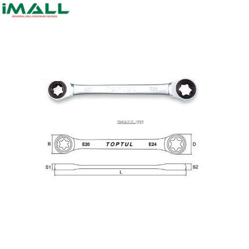Cờ lê 2 đầu vòng sao tự động TOPTUL AOAC0608 (E6xE8 mm)
