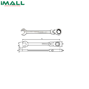 Cờ lê vòng miệng tự động lắc léo Yato YT-1685 (19mm)
