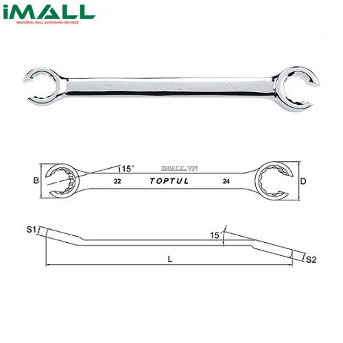 Cờ lê 2 đầu miệng TOPTUL AEAA1618