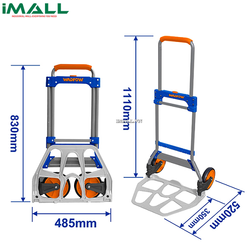 Xe đẩy hàng 2 bánh gấp gọn 60kg Wadfow WWB9A06