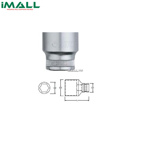 Đầu tuýp 12PT 1/2" SATA 13607 (16mm)