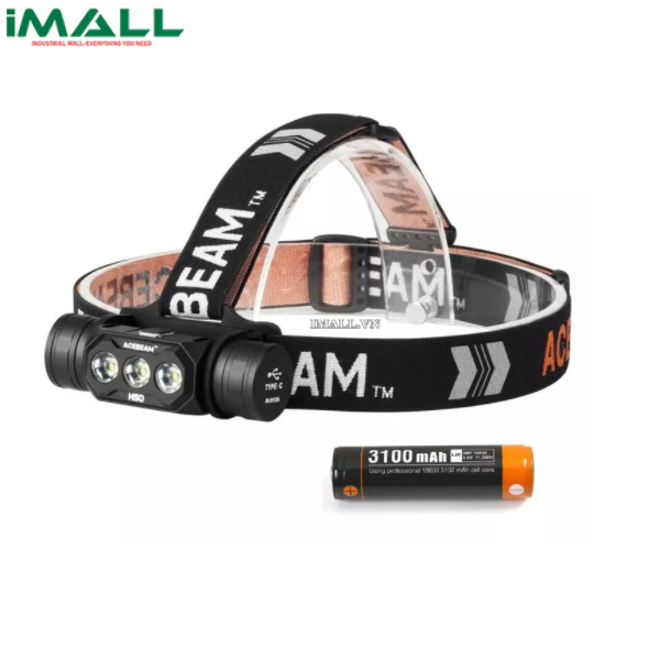 Đèn pin đội đầu ACEBEAM H50 (ACEH50OF, LED OSRAM, 1250 lm, 209m, kèm pin ACEBEAM 18650)