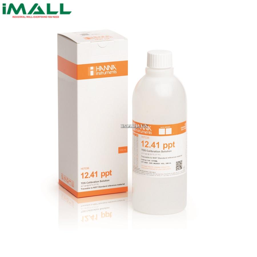 Dung Dịch Hiệu Chuẩn TDS 12.41 g/L (ppt) HANNA HI7036L (Chai 500mL)