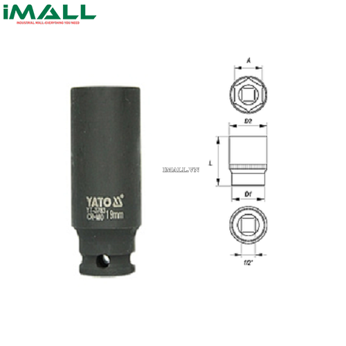 Khẩu rời dài Yato YT-3785 (3/8", 21mm)
