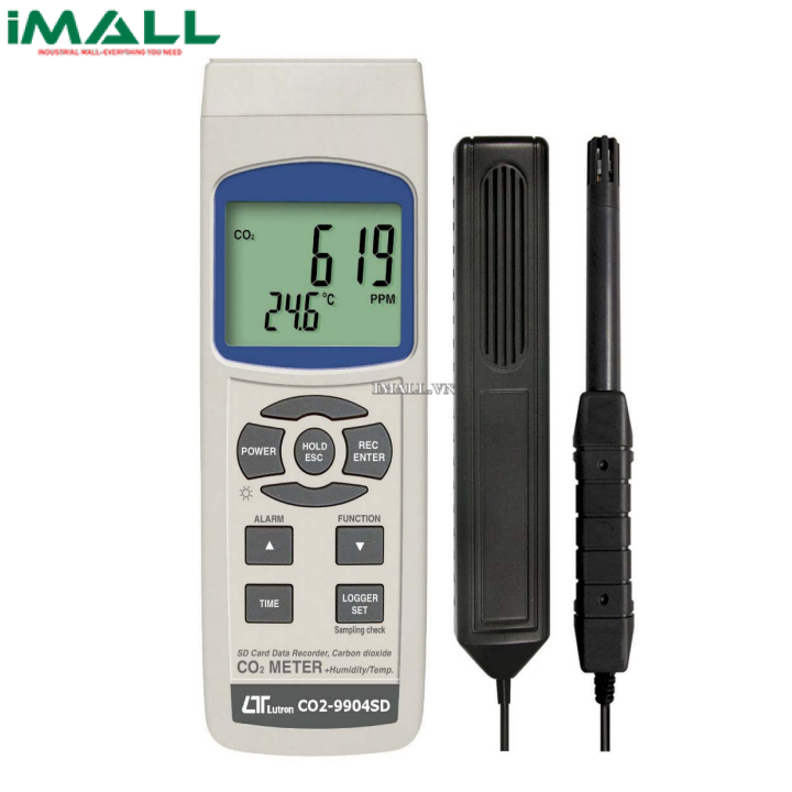 Máy đo chất lượng không khí CO2, nhiệt độ độ ẩm LUTRON CO2-9904SD (0 ~ 6,000 ppm)