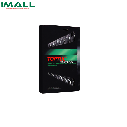 Bộ cờ lê vòng miệng 75 độ mờ 8 món (AAEN: 8~22mm) TOPTUL GAAE0811