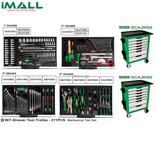 Tủ đồ nghề 7 ngăn 211 Toptul GCAJ0062