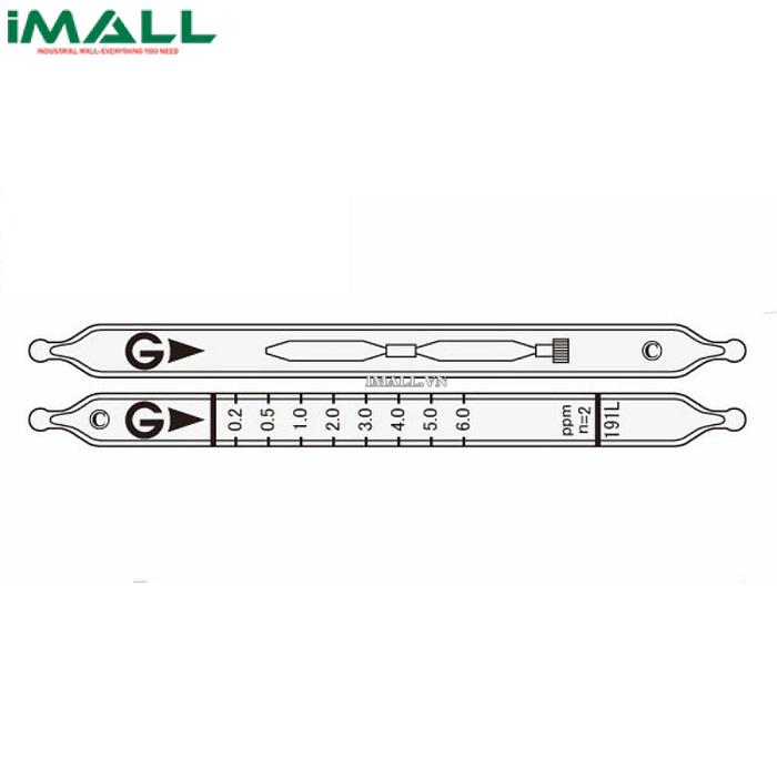 Ống dò đo nhanh ​​Acrylonitrile CH2 ： CHCN Gastec 191L (0,1 ~ 18ppm)