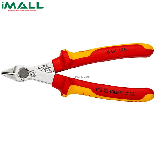 Kìm Cắt Linh Kiện Super Knips® Lưỡi 54 HRC, cắt dây Ø 0.2-1.6 mm VDE Knipex 78 06 125