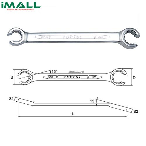 Cờ lê 2 đầu miệng TOPTUL AFEA2224