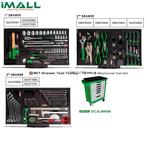 Tủ đồ nghề 7 ngăn 157 Toptul GCAJ0058