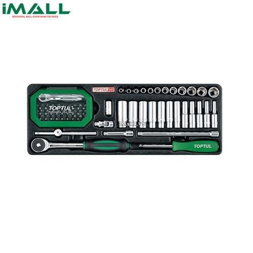 Bộ tuýp vặn bu lông 1/4" 66 chi tiết Toptul GCAT6601