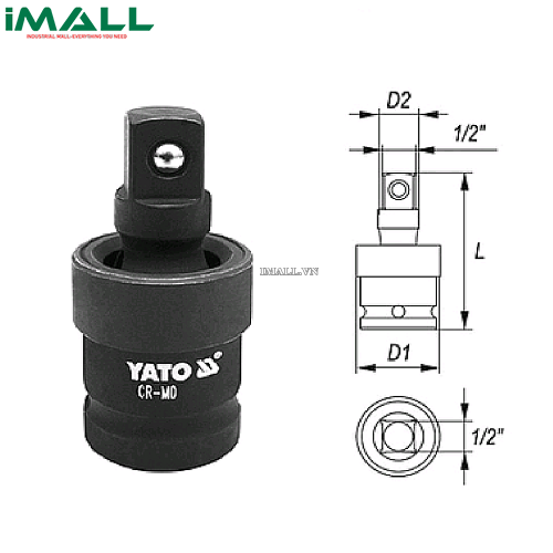 Khẩu nối 1/2" x 3/4" Yato YT-1067
