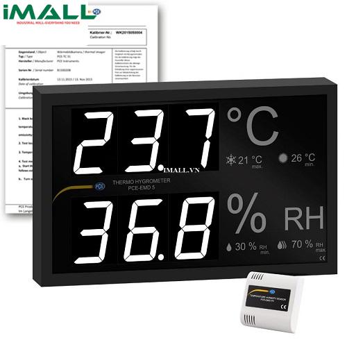 Nhiệt ẩm kế (0~50°C; 0~99.9 % RH; kèm Certificate ISO) PCE EMD 5-ICA