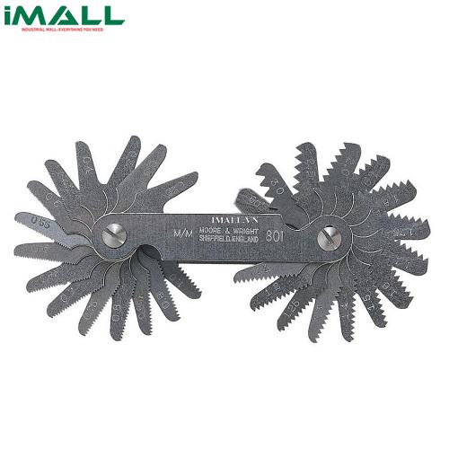 Dưỡng đo ren (0.25~3.0mm, 30 lá) MOORE & WRIGHT 801