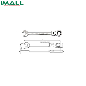 Cờ lê vòng miệng tự động lắc léo Yato YT-1688 (22mm)
