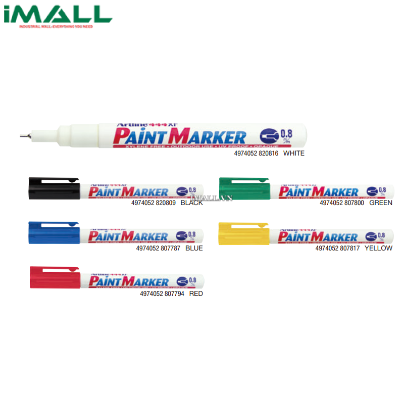 Bút sơn công nghiệp màu đỏ  Artline 444XF PAINT MARKER EK-444XF (0.8mm)