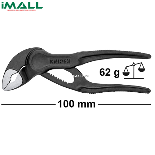 Kìm Nước Mỏ Quạ Cobra® XS Mở đến Ø29mm dài 100mm Knipex 87 00 100