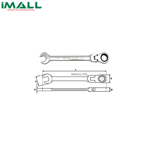 Cờ lê vòng miệng tự động lắc léo Yato YT-0278 (17mm)