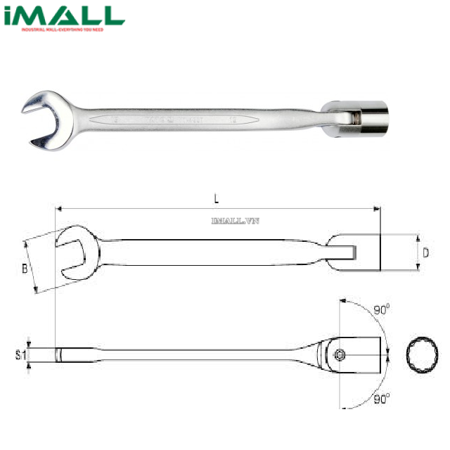 Cờ lê miệng điếu Yato YT-4956 (17mm)