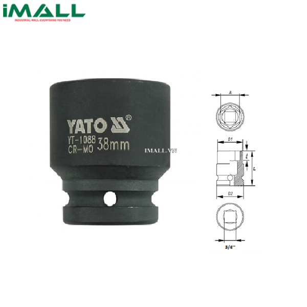 Khẩu mở ốc cho súng Yato YT-1086 (3/4", 36mm)