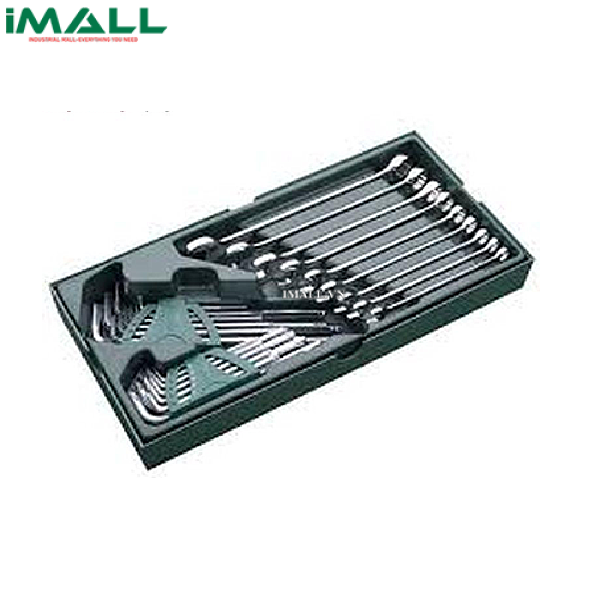 Bộ khay cờ lê vòng miệng 27 chi tiết &amp; bộ lục giác SATA 09922