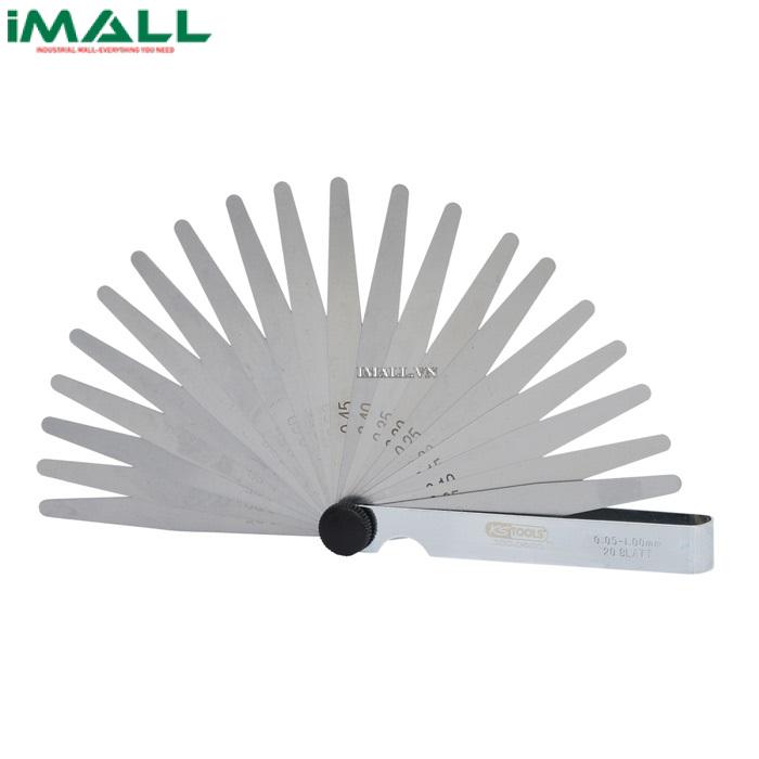 Thước căn lá đo khe hở 20 lá 100mm (0.05-1mm) KS Tools 300.0600