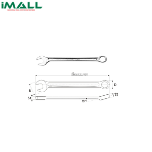 Cờ lê vòng miệng hệ mét Yato YT-5006 (12mm)