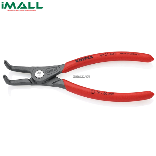 Kìm Mở Phe Ngoài Mũi 90° Mở Phe Đường Kính Ø 19 - 60 mm Knipex 49 21 A21