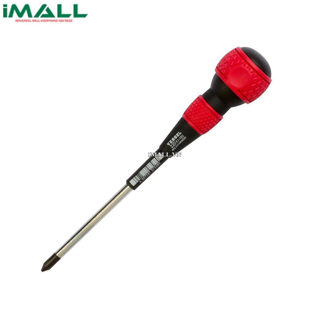 Tô vít 4 cạnh cán đầu bi Vessel 220 (No.1x100mm)