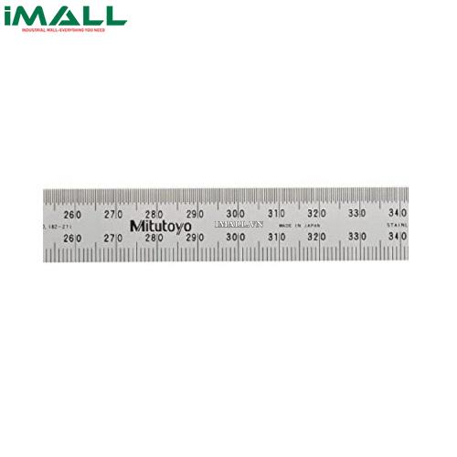 Thước lá thép (600mm, (1mm, 0.5mm), rộng 19mm) Mitutoyo 182-271
