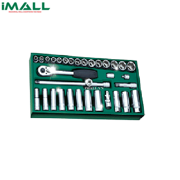 Bộ khay cần-đầu tuýp 33 chi tiết 3/8" (8~24mm) SATA 09902