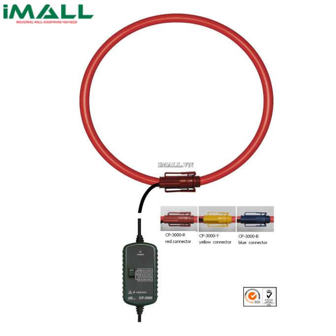Dây kẹp đo dòng điện AC LUTRON CP-3001-B (3000A, màu xanh, nguồn ngoài)