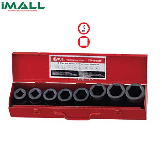 Bộ Khẩu Loại Ngắn Loại Dài Dùng Cho Súng 1'' GENIUS CD-108M5 (8 Chiếc 19mm~41mm)