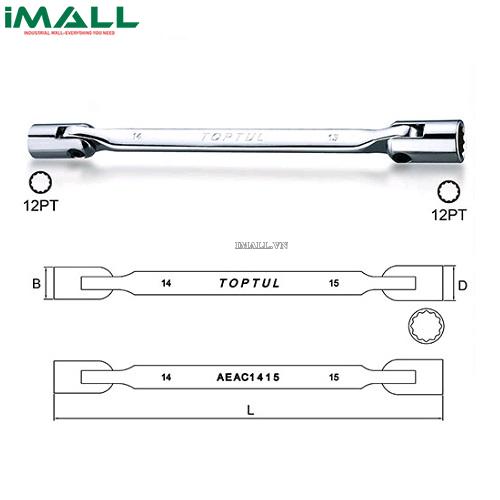 Điếu 2 đầu bông 6x7mm TOPTUL AEAC0607