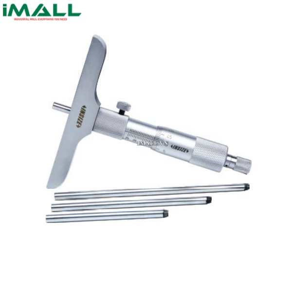 Panme đo độ sâu cơ khí INSIZE 3240-100S (0-100mm; 0.01mm; Thanh đo đế dạng cầu)
