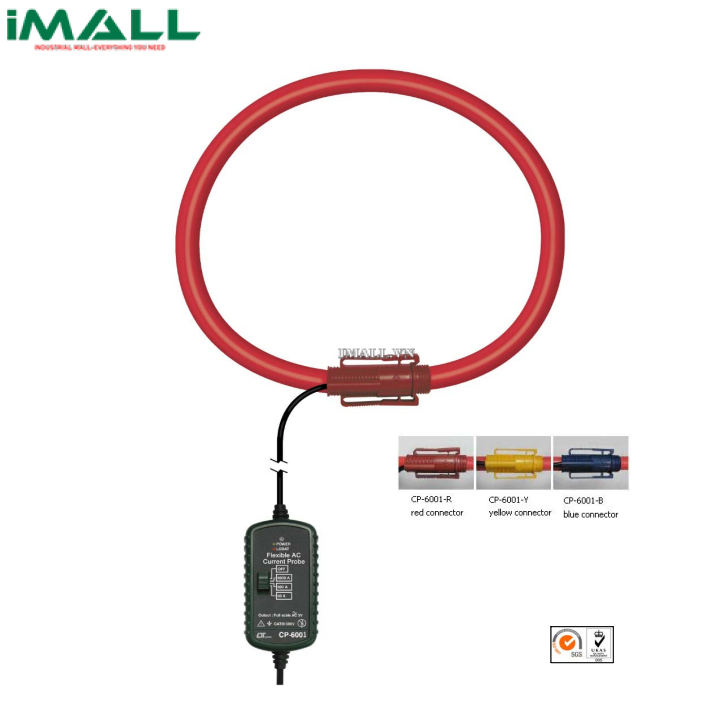 Dây kẹp đo dòng điện AC LUTRON CP-6001-B (6000A, màu xanh, nguồn ngoài)