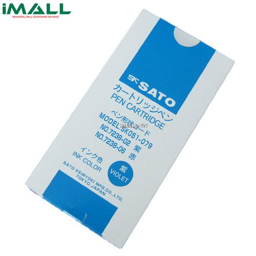 skSato 7238-02 Cartridge pen (violet) (12 pcs. in a box)