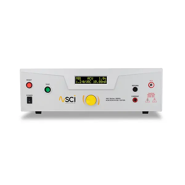 Máy kiểm tra an toàn điện, cách điện, nối đất SCI 448 (5KVAC, 6kVDC, IR, GB, 500VA, 100mA)